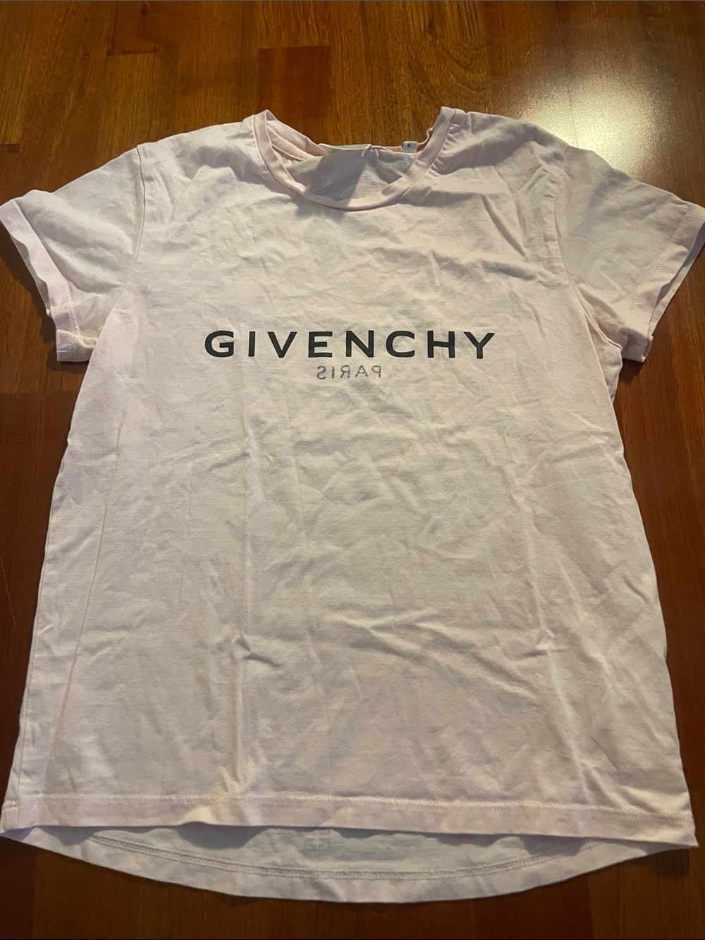 Givenchy Women's Pale Pink Logo Short Sleeve Tee